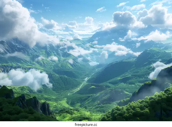 The majestic mountains and rivers