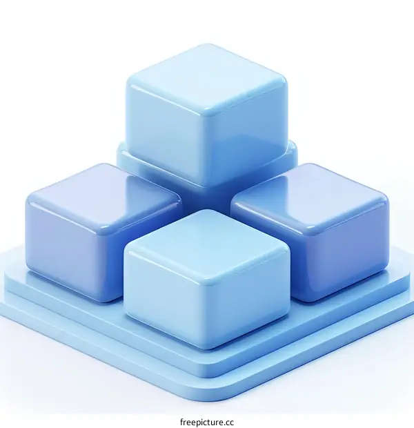 Empty Podium 3D Illustration: Minimalist Geometric Shape