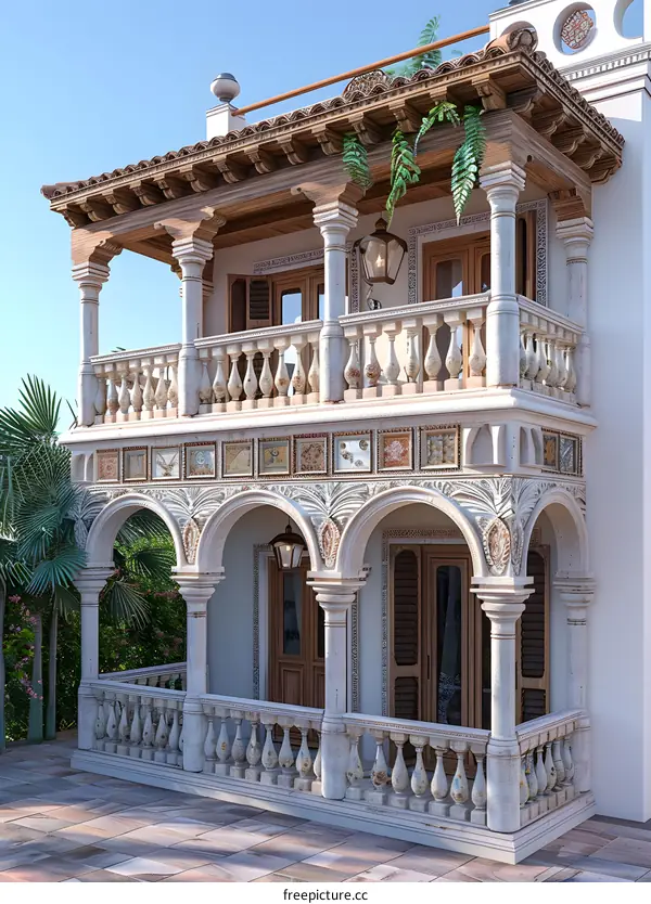 Elegant Mediterranean Balcony Design