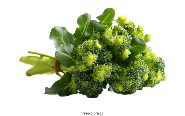 [Transparent Background PNG]Fresh Broccoli Bunch Close Up