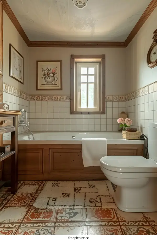 Bathroom in English country style