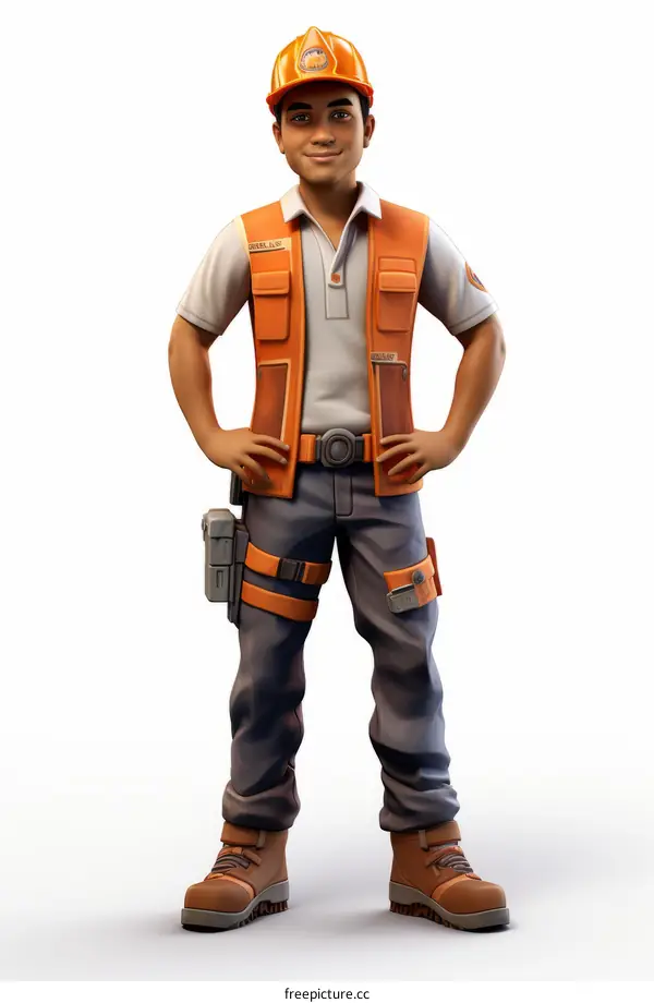 construction worker wearing hardhat and safety vest