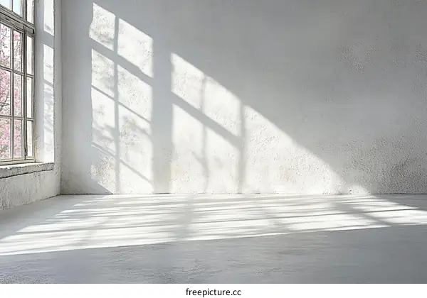 Empty Room with Sunlight and Shadows