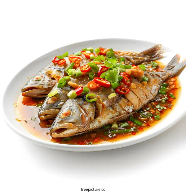 steamed fish with pickled peppers