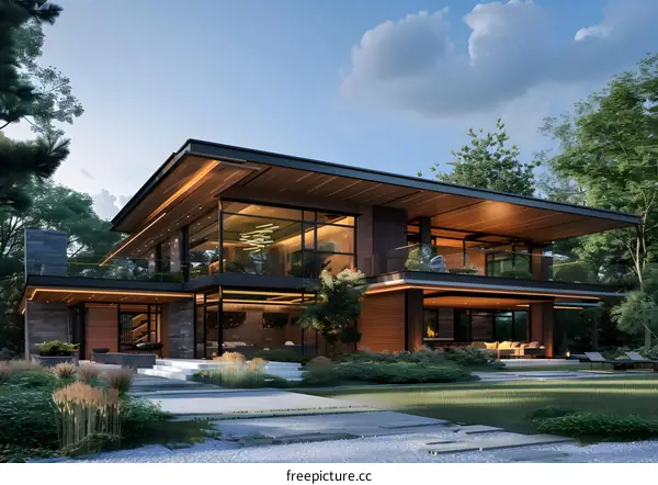 Modern house exterior design