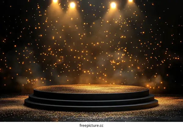 Luxury Gold Stage Background Design