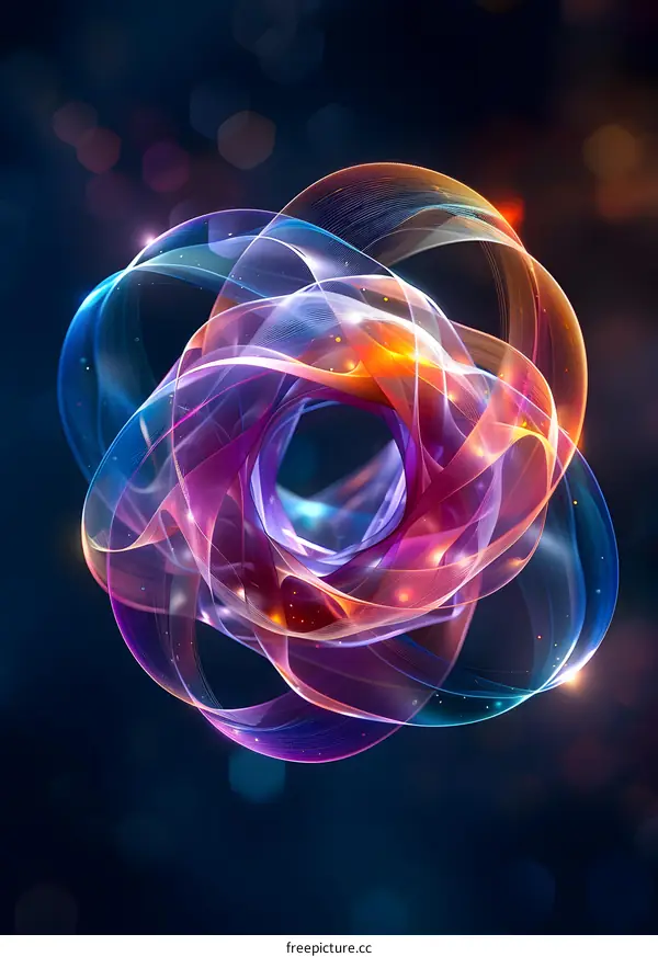 Colorful Abstract Atom