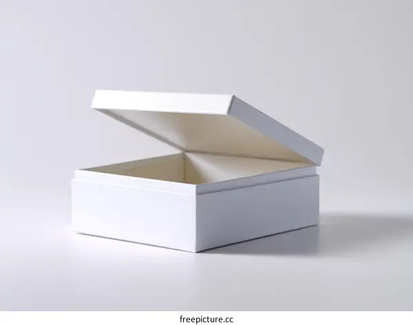 Elegant White Gift Box with Open Lid