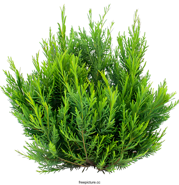 [Transparent Background PNG]Green Bush Plant on White Background