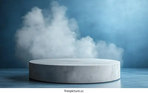 Abstract Minimalist Concrete Display Podium