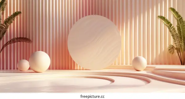 Abstract Minimalist Pastel Display Background