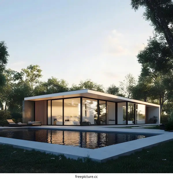 Modern Minimalist House Design with a Swimming Pool