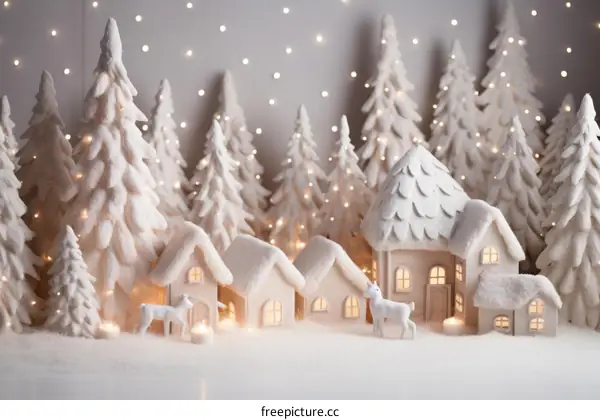 Snowy Village in a Winter Wonderland