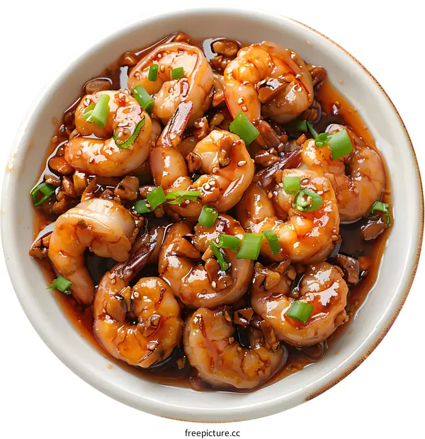 Honey Garlic Shrimp with Green Onions