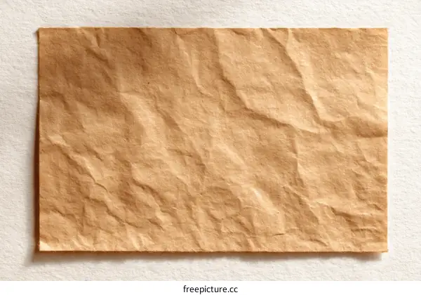 Wrinkled Kraft Paper Texture Background