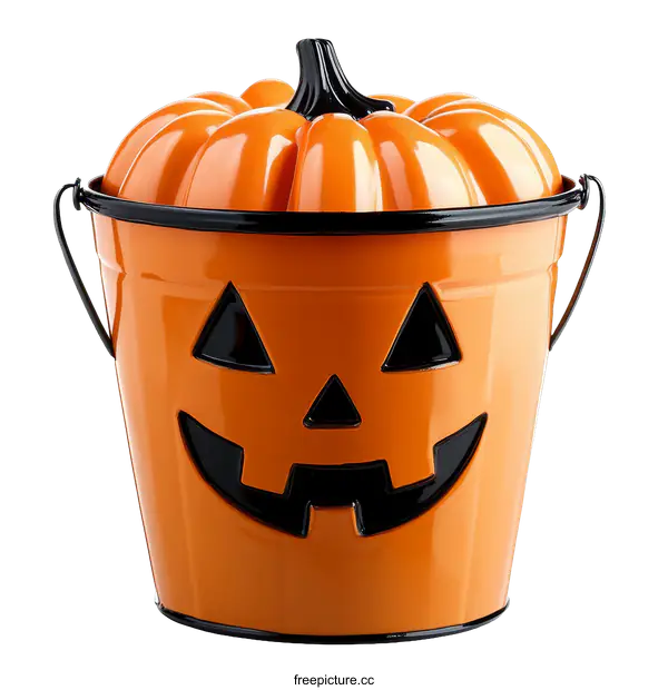 [Transparent Background PNG]Halloween Pumpkin Bucket Decoration