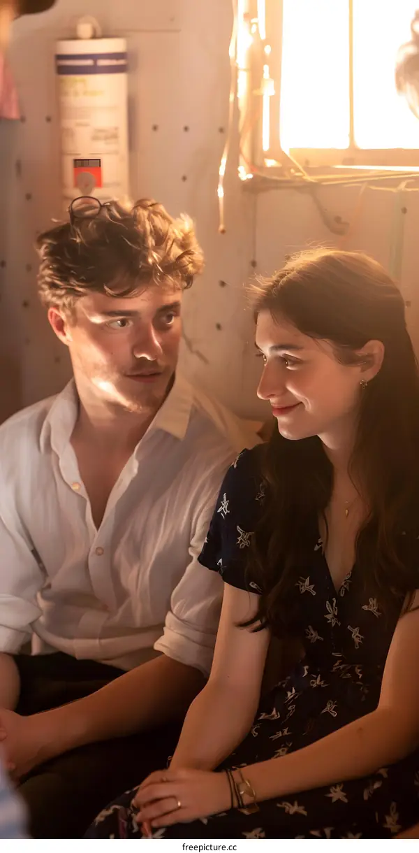 Young Couple In Love Looking At Each Other