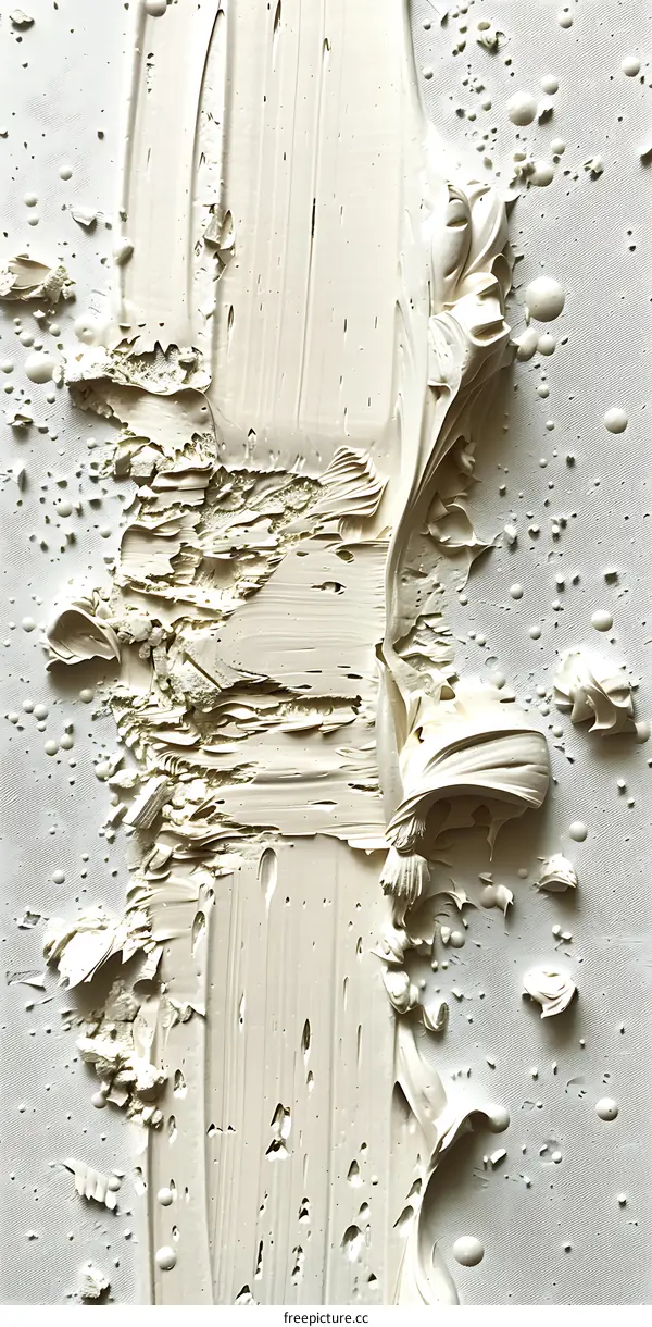 white thick oil paint texture with a palette knife