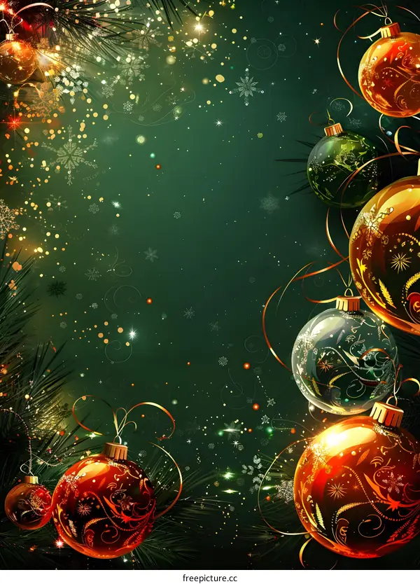 Christmas background with balls