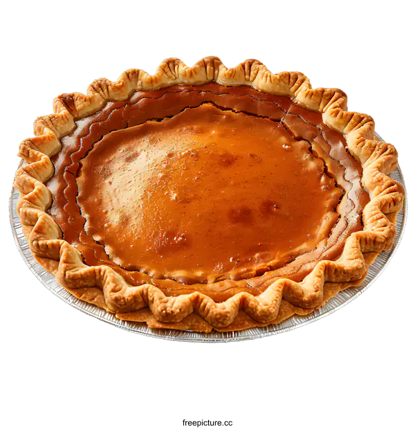 [Transparent Background PNG]A delicious pumpkin pie on a white background
