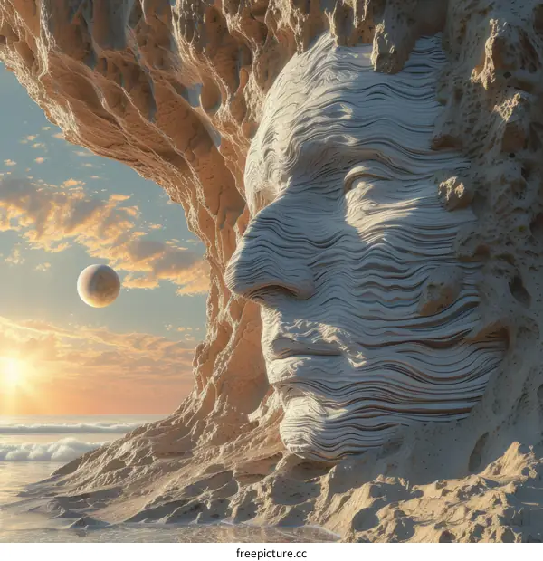 Stone Face in the Desert