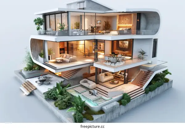 Modern Architectural Design of a Luxury House