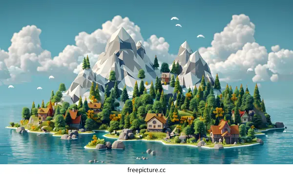 Low Poly Island Paradise