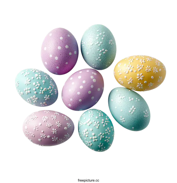 [Transparent Background PNG]Colorful Easter Eggs Festive Design
