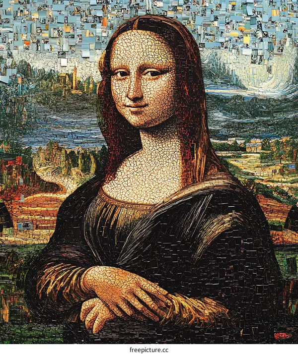 Mosaic Portrait of the Mona Lisa