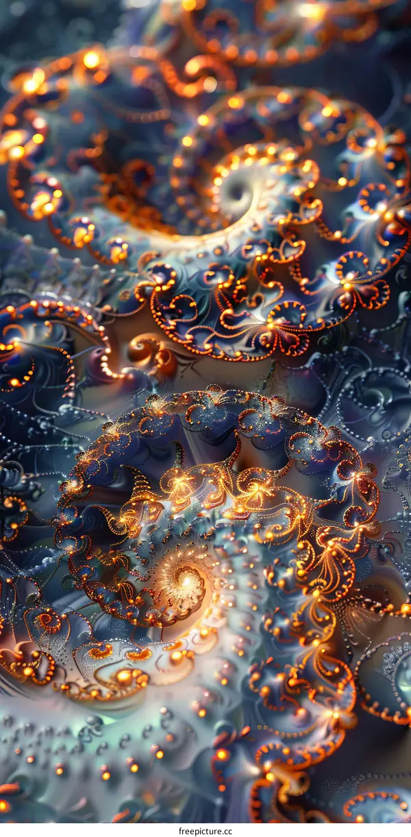 Abstract Fractal Design with Sparkling Details