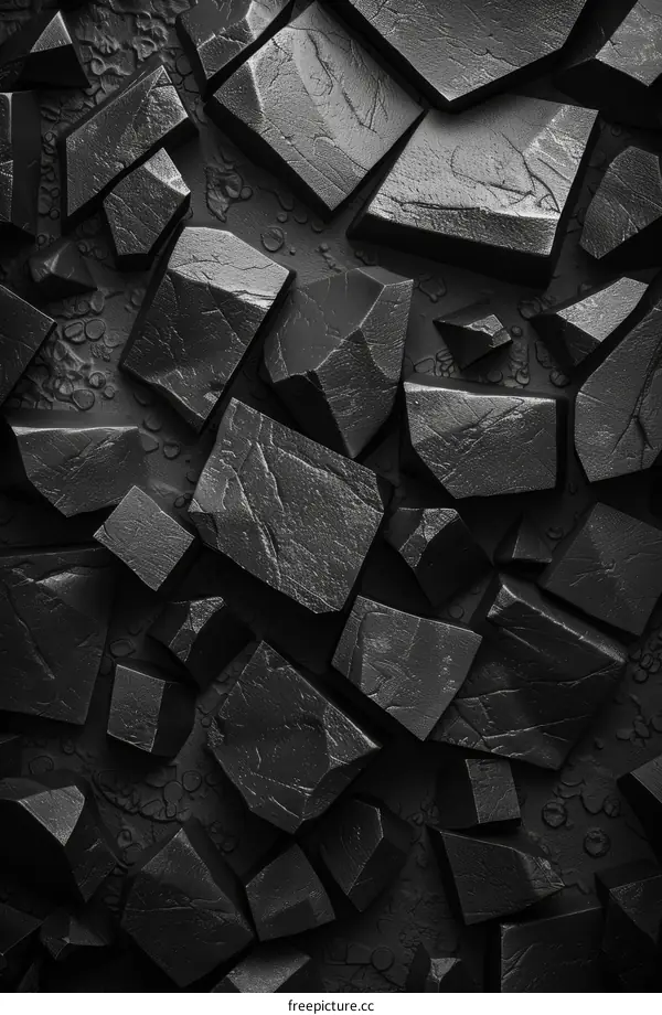 Dark, Black, Gray, Rock, Stone, Texture, Background, 3D