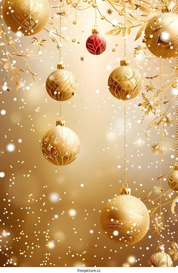 Golden Christmas decorations