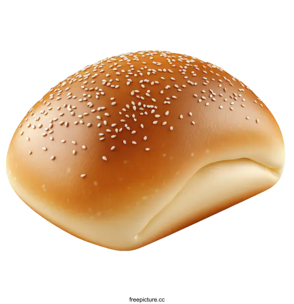 [Transparent Background PNG]Delicious Sesame Seed Bun Close Up