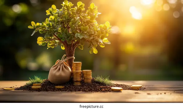 Money Tree Investment Growth Concept