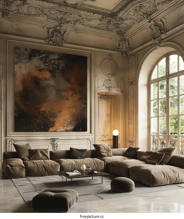 Living room in retro style