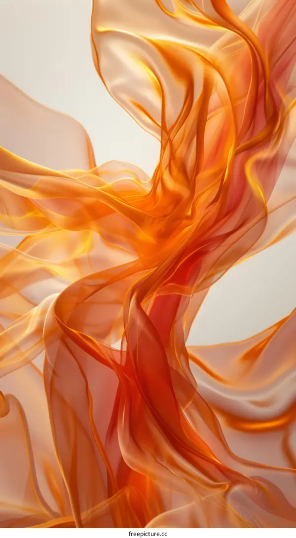 Flowing Orange Silk