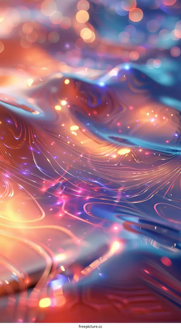 Abstract Wavy Futuristic Sci-Fi Background