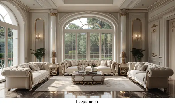 Luxury and elegant living room