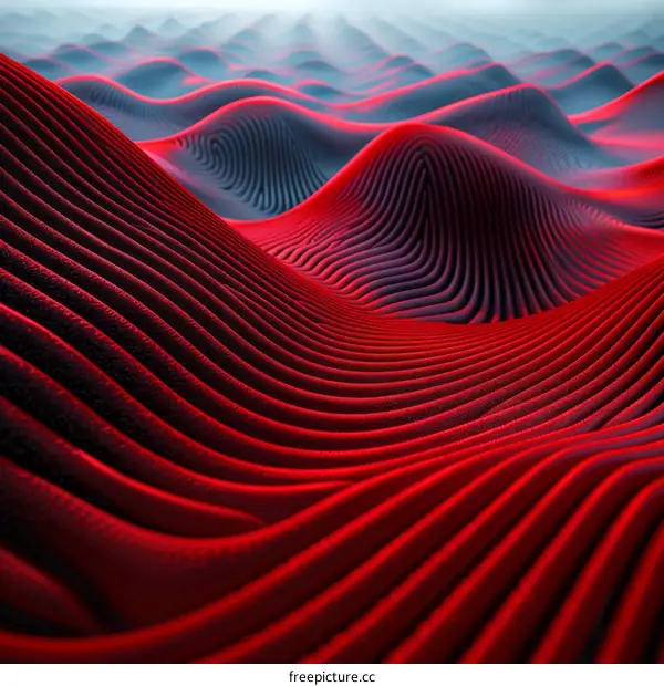 Red and black waves