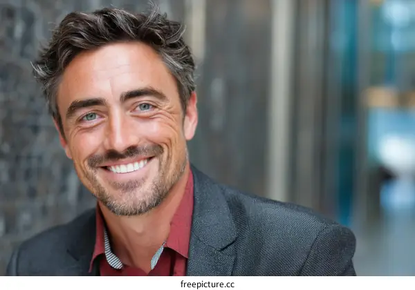 Closeup Portrait of a Smiling Man