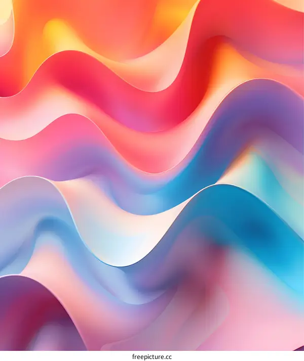 Abstract Colorful Wavy Lines Background