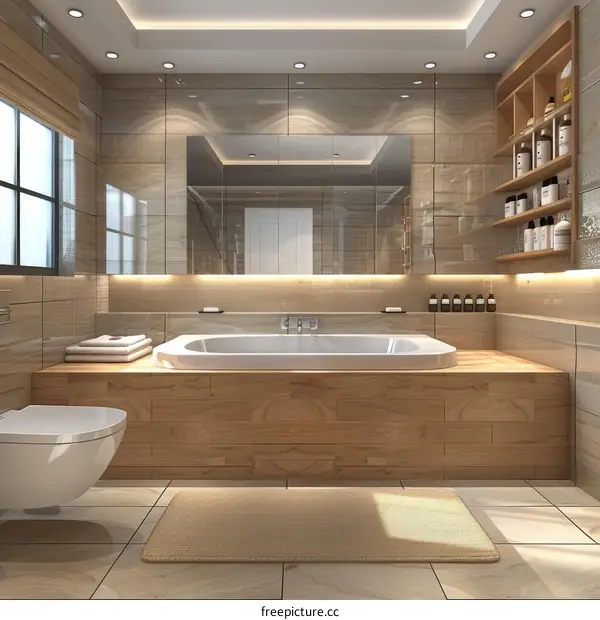 Modern Bathroom Interior Design Illustration