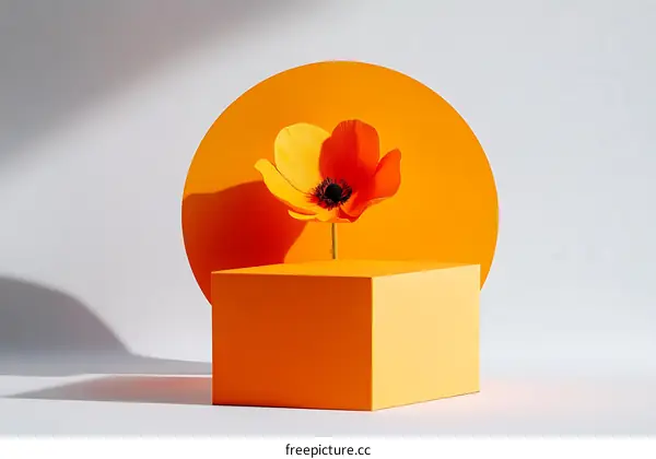 Abstract Orange Flower Display