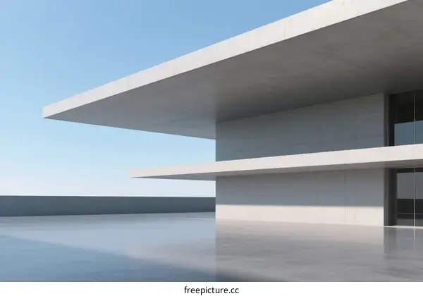 Minimalist Modern Architecture with Flat Roof Design