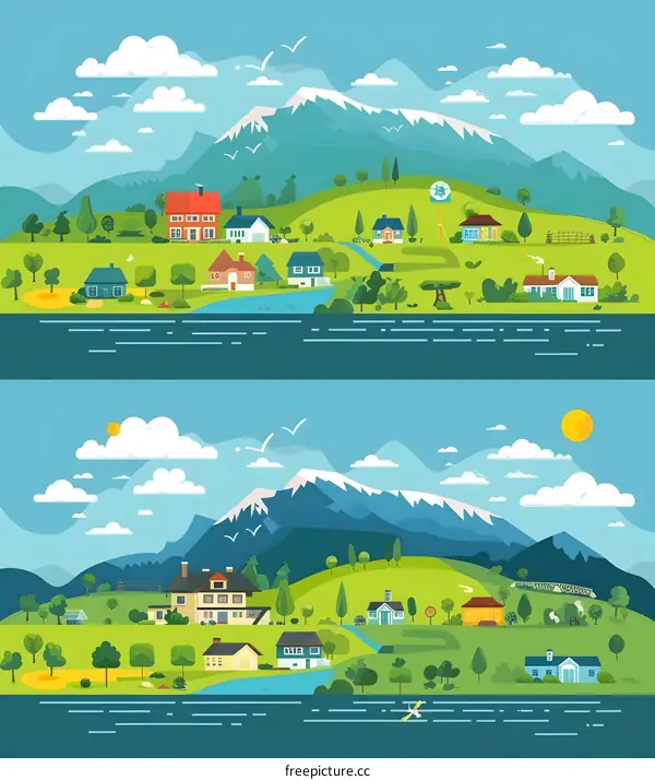 Mountain View Village Illustration