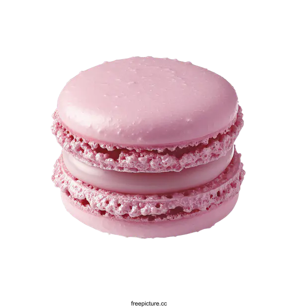 [Transparent Background PNG]Pink Macaron Dessert Close Up