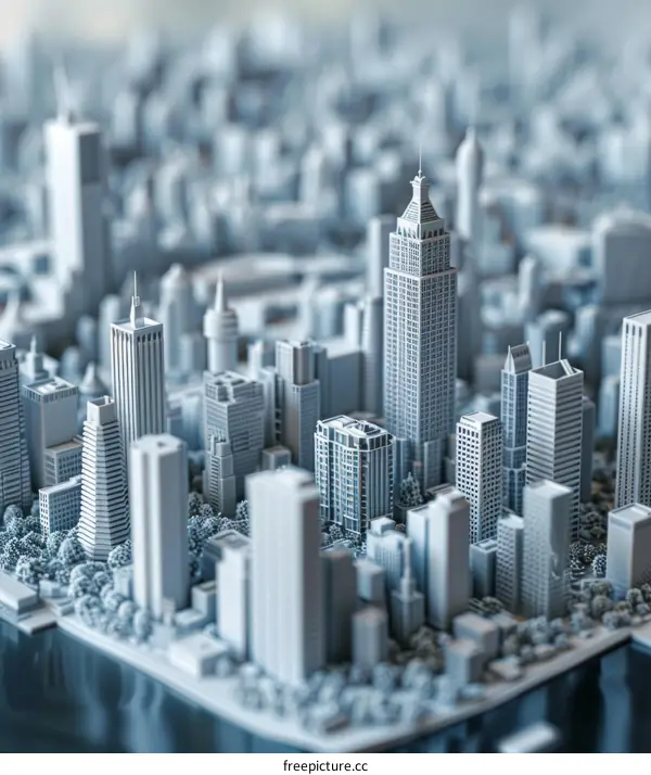 3D Model of a Modern Cityscape
