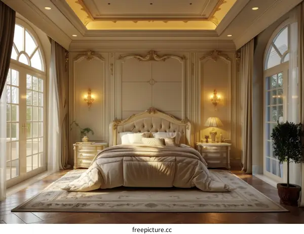 European-style luxury bedroom