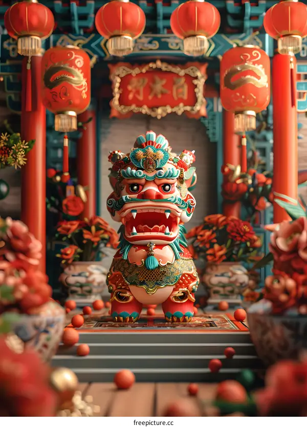 A Chinese New Year Lion Dance