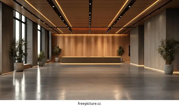 Modern Lobby Interior Design Illustration